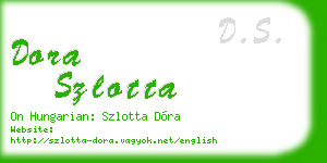dora szlotta business card